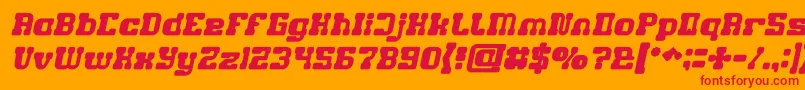 GAME ROBOT Bold Italic Font – Red Fonts on Orange Background