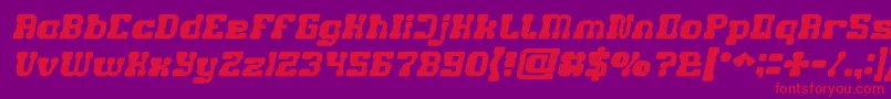 フォントGAME ROBOT Bold Italic – 紫の背景に赤い文字