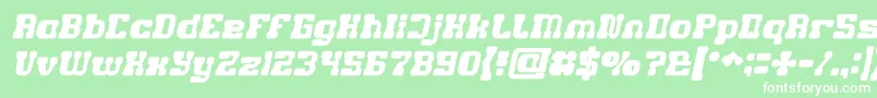 フォントGAME ROBOT Bold Italic – 緑の背景に白い文字