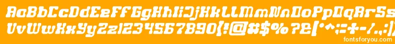 Police GAME ROBOT Bold Italic – polices blanches sur fond orange