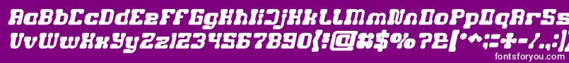 Police GAME ROBOT Bold Italic – polices blanches sur fond violet