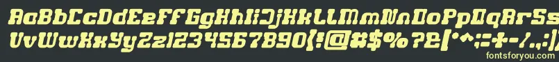 GAME ROBOT Bold Italic Font – Yellow Fonts on Black Background