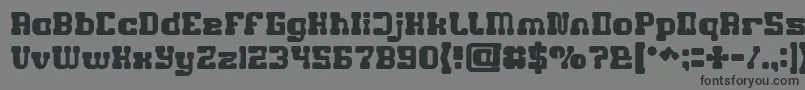 フォントGAME ROBOT Bold – 黒い文字の灰色の背景