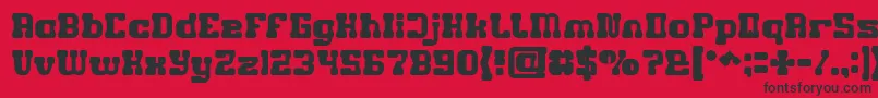 GAME ROBOT Bold Font – Black Fonts on Red Background