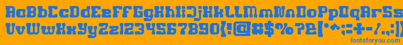 GAME ROBOT Bold Font – Blue Fonts on Orange Background