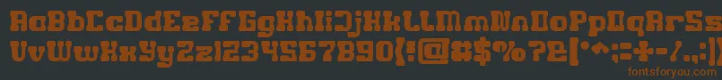 GAME ROBOT Bold Font – Brown Fonts on Black Background