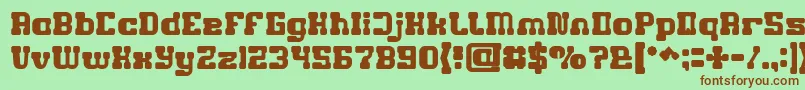 GAME ROBOT Bold Font – Brown Fonts on Green Background