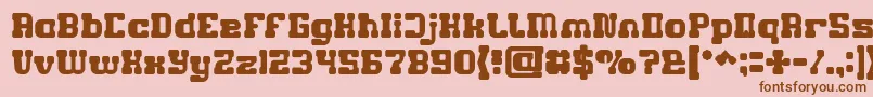 GAME ROBOT Bold Font – Brown Fonts on Pink Background