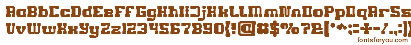 Шрифт GAME ROBOT Bold – коричневые шрифты на белом фоне