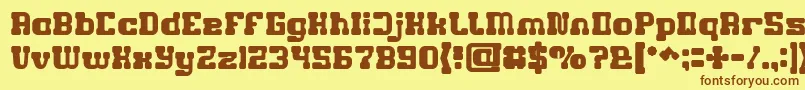 GAME ROBOT Bold Font – Brown Fonts on Yellow Background