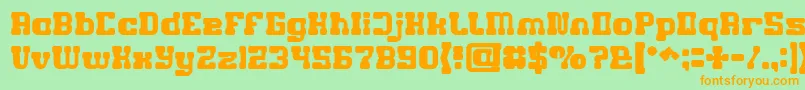 GAME ROBOT Bold Font – Orange Fonts on Green Background