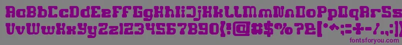 GAME ROBOT Bold-Schriftart – Violette Schriften auf grauem Hintergrund