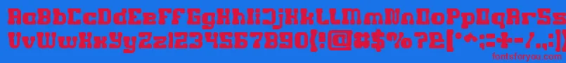 Шрифт GAME ROBOT Bold – красные шрифты на синем фоне