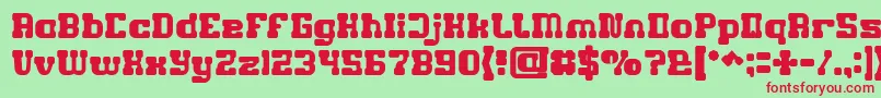 GAME ROBOT Bold Font – Red Fonts on Green Background