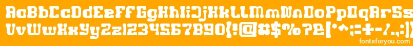 GAME ROBOT Bold Font – White Fonts on Orange Background