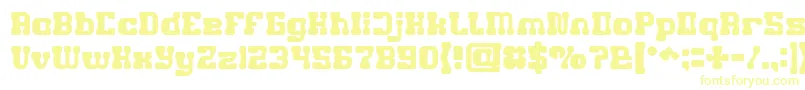 フォントGAME ROBOT Bold – 黄色のフォント