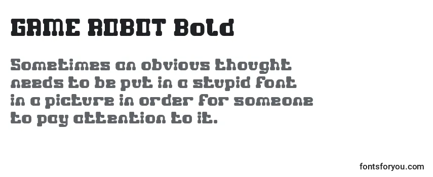 GAME ROBOT Bold Font