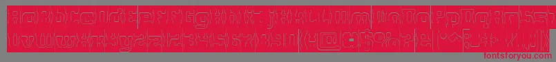 GAME ROBOT Hollow Inverse Font – Red Fonts on Gray Background