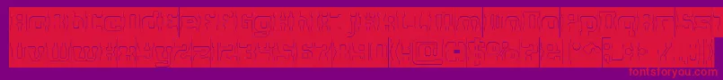 GAME ROBOT Hollow Inverse Font – Red Fonts on Purple Background