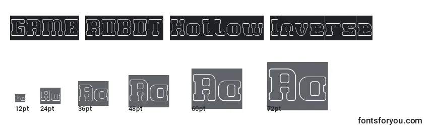 GAME ROBOT Hollow Inverse Font Sizes