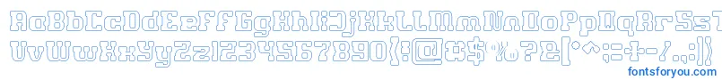 GAME ROBOT Hollow Font – Blue Fonts on White Background