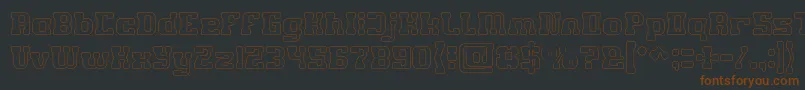 Подробнее о шрифте GAME ROBOT Hollow Шрифт GAME ROBOT Hollow – коричневые шрифты на чёрном фоне