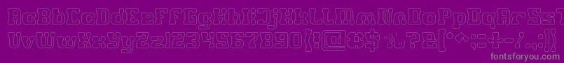 GAME ROBOT Hollow Font – Gray Fonts on Purple Background