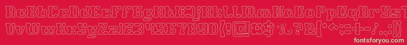 GAME ROBOT Hollow Font – Green Fonts on Red Background