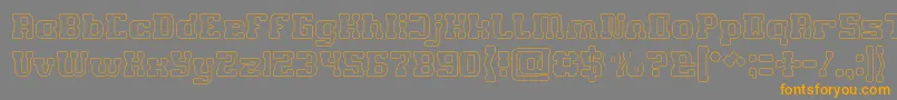 Weitere Informationen zur GAME ROBOT Hollow-Schriftart GAME ROBOT Hollow-Schriftart – Orangefarbene Schriften auf grauem Hintergrund