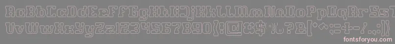 GAME ROBOT Hollow Font – Pink Fonts on Gray Background
