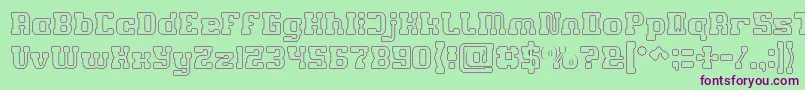 GAME ROBOT Hollow Font – Purple Fonts on Green Background