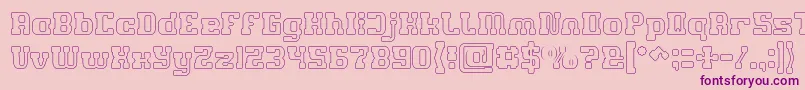 GAME ROBOT Hollow Font – Purple Fonts on Pink Background