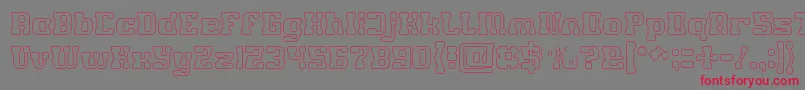 GAME ROBOT Hollow Font – Red Fonts on Gray Background