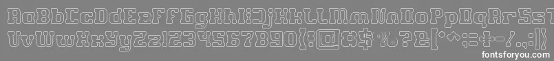 GAME ROBOT Hollow Font – White Fonts on Gray Background