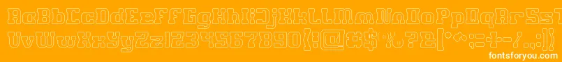 fuente GAME ROBOT Hollow – Fuentes Blancas Sobre Fondo Naranja