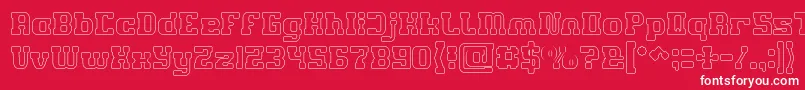 GAME ROBOT Hollow Font – White Fonts on Red Background