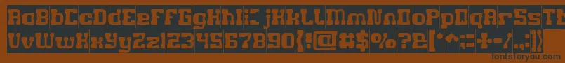 Weitere Informationen zur GAME ROBOT Inverse-Schriftart GAME ROBOT Inverse-Schriftart – Schwarze Schriften auf braunem Hintergrund