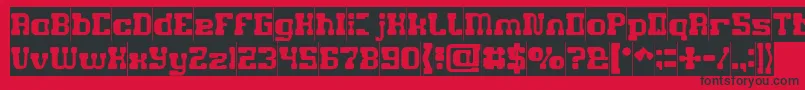 GAME ROBOT Inverse Font – Black Fonts on Red Background