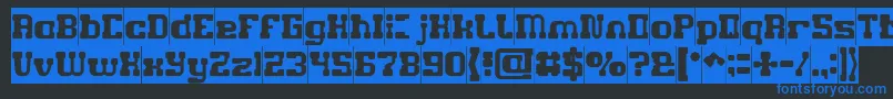 GAME ROBOT Inverse Font – Blue Fonts on Black Background