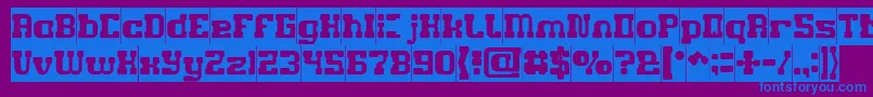 GAME ROBOT Inverse Font – Blue Fonts on Purple Background