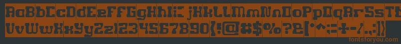 GAME ROBOT Inverse Font – Brown Fonts on Black Background