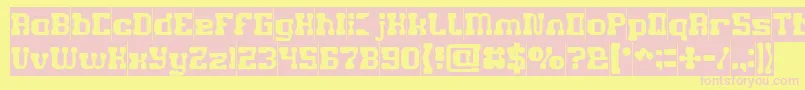 GAME ROBOT Inverse Font – Pink Fonts on Yellow Background