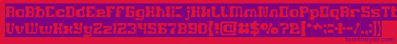 GAME ROBOT Inverse Font – Purple Fonts on Red Background