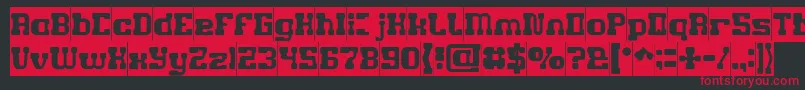 GAME ROBOT Inverse Font – Red Fonts on Black Background