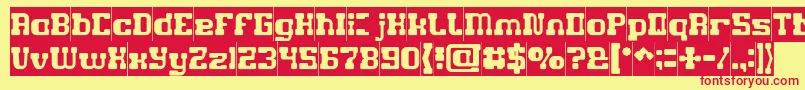 GAME ROBOT Inverse Font – Red Fonts on Yellow Background