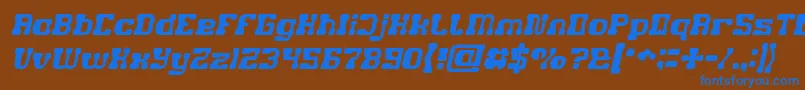 fuente GAME ROBOT Italic – Fuentes Azules Sobre Fondo Marrón