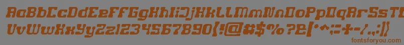 GAME ROBOT Italic Font – Brown Fonts on Gray Background