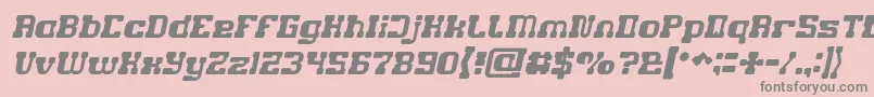 fuente GAME ROBOT Italic – Fuentes Grises Sobre Fondo Rosa
