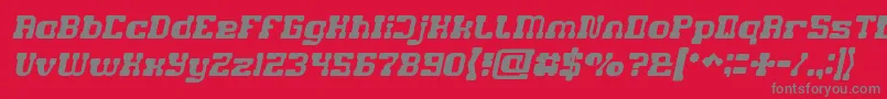 GAME ROBOT Italic Font – Gray Fonts on Red Background
