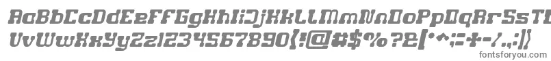 GAME ROBOT Italic Font – Gray Fonts on White Background